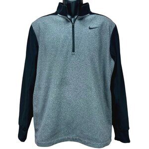 Nike Dri-Fit Mens Half-Zip Pullover Gray Top Medium